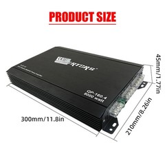 4 Channel Car Amplifier 8000W Peak Class AB 12V Universal Amp Speaker Subwoofer