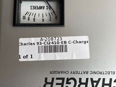 CHARLES INDUSTRIES 93-CI2410-EB C-CHARGER 120V AC 24 VOLT DC LEAD ACID BATTERY