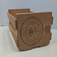 Vintage Napa Valley Wine Crate Wooden CD Compact Disc Storage Box Rustic Decor