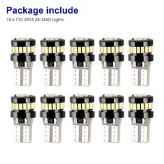 10x T10 194 168 2825 White 24 LED License Plate Side Marker Light Interior Bulbs