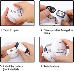 Water Leak Alarm Sensor, Battery Operated Leak Alert, 90Db Water Detector F
