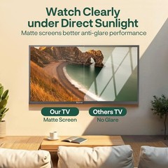 SYLVOX 55” Outdoor Smart TV IP55 Waterproof 1000nits Partial Sun Deck Pro 2.0+