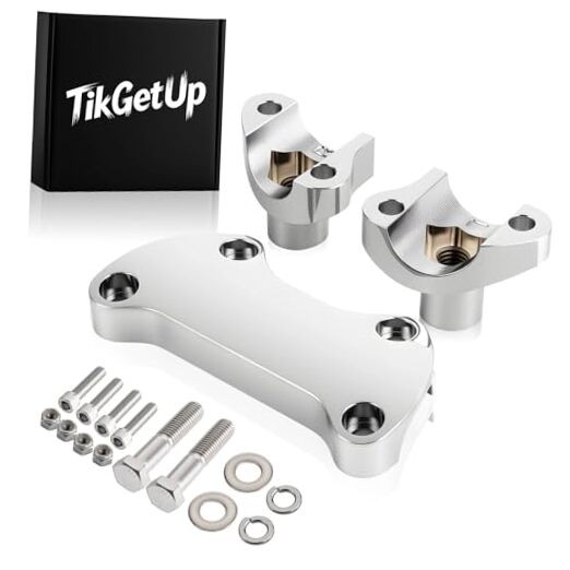 1-1/4″ inch Handlebar Riser/Top Clamp Kit for Harley for 1.25″ Handlebar Chrome