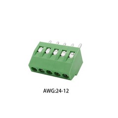 10 PCS 5 Pin 2.54mm 0.1 Inch PCB Mount Screw Terminal Block 50V 6A 2618AWG