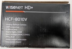 Hanwha Techwin HCF-8010V Dome Camera WDR 5MP Outdoor Analog HD Fisheye NEW