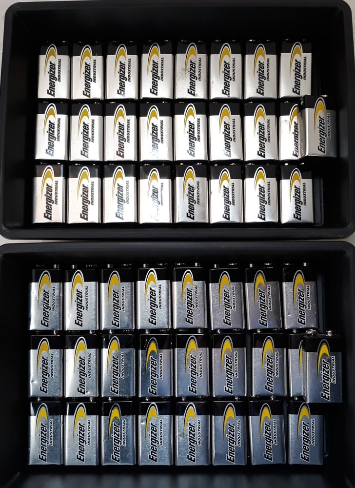Lot of 50 Energizer Industrial EN22 6LF22 Batteries Below Voltage 8-8.90+ V