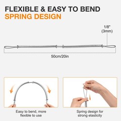 Spring Steel Hose Safety Cable 200 PSI Rated Anti-Whip Restraint for oil lines