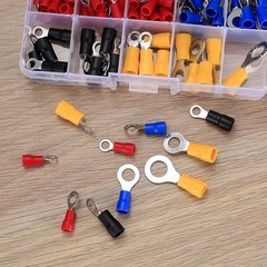 102 Pcs Disconnect Electrical O Ring Crimp Terminals Black, blue, red, yellow