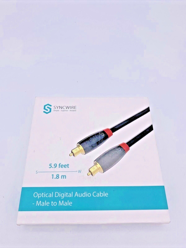 Syncwire Optical Digital Audio Cable Male To Male 5.9 feet