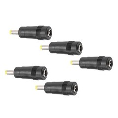 DC Power Connector 5.5×2.1mm Female Jack to 4.0×1.7mm Male Adapter Barrel – 5pcs