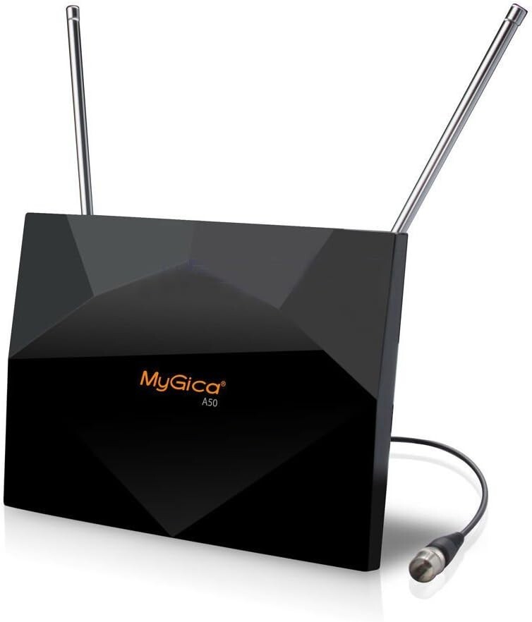 Mygica A50 VHF UHF Indoor HDTV TV Antenna Wall Mountable No Extra Power Required