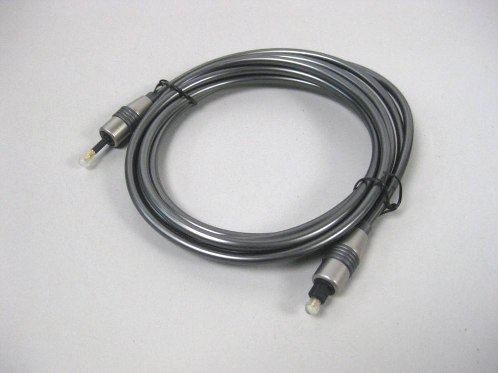6FT Gold Plated Toslink to Mini Toslink Optical Mini Plug Digital Audio Cable