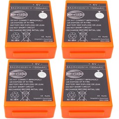 4-Pack 6V BA225030 NiMH Battery For HBC Pump Truck Remote Control Battery Power