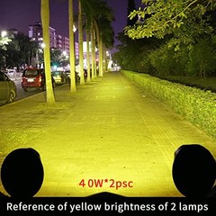 LED Yellow/Amber Driving Fog Lights Pod Lights Offroad 3Inch Yellow Flood Beam