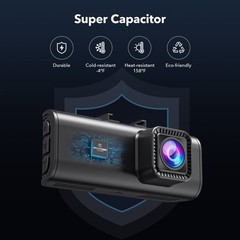 REDTIGER Dash Camera Front and Rear 4K Dash Cam Built-In WiFi & GPS Parking Mode
