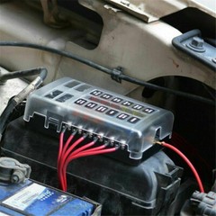12-Way Blade Fuse Box Block Holder LED Indicator 12V 32V Auto Marine Waterproof