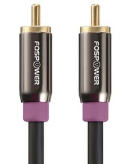 FosPower Subwoofer Cable (25 FT) RCA to Audio Stereo 25 Feet, Black