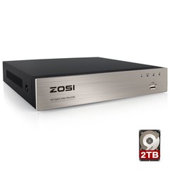 ZOSI H.265+ 8CH/16CH DVR for Security Camera System 1080P Recorder with HDD