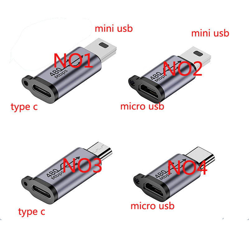 Type C To Micro Mini USB Male Female Connector Charge Data Adapter Converter