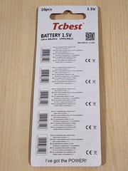 10 piece LR44 Tcbest 1.5v A76 L1154 AG13 357 New Alkaline Battery Expire 12/2031