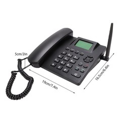 Cordless Landline Phone Dual SIM Multifunction For Home Black Easy To Use