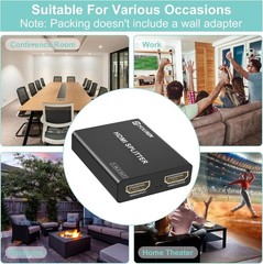 Plug and Play 4K HDMI Splitter 1 in 2 Out – Effortless Dual Screen Experience