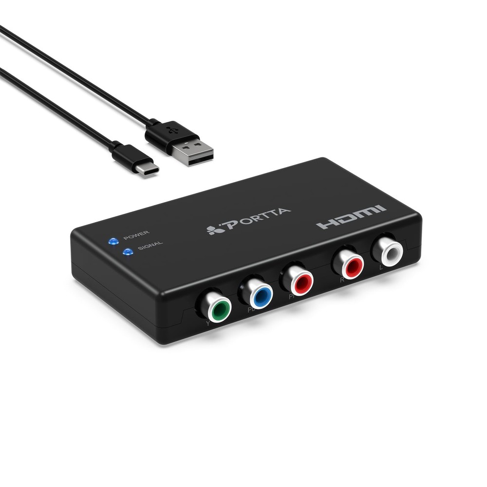 Component to HDMI Converter Adapter – 1080P YPbPr RGB + Audio for HDTV