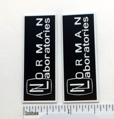 Norman Laboratories Labs Speaker Grill Badge Logo Emblem Custom Made Aluminum
