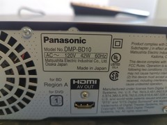 Panasonic DMP-BD10A Blu-Ray Player Complete With Remote!