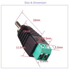 4 pcs Speaker Wire cable to Audio Male RCA Connector Adapter Jack Plug Bose M247