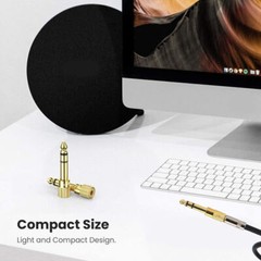 5x TRS Stereo Audio Headphone Adapter 6.35mm 1/4″ Male to 3.5mm 1/8″ Female Jack