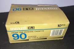 Box of 10 Sealed Maxell High Bias XLII 90 Audio Cassette Tape High Bias Japan
