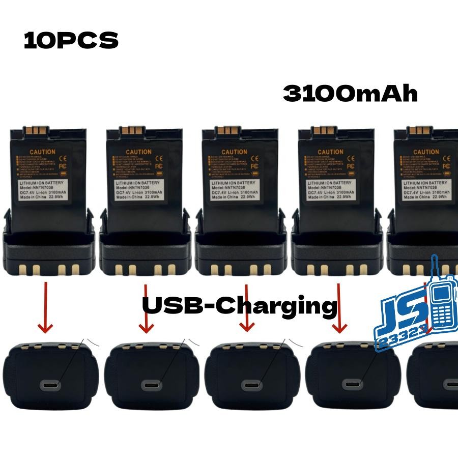 Lot/10 USB-C NNTN7038 3100mAh Li-ion Battery for APX8000XE APX7000XE APX6000XE