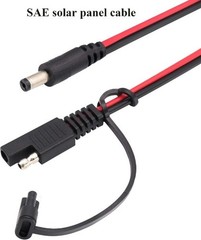 DC to SAE Connectors Cable SAE Plug to DC 5.5mm x 2.1mm M Color: 0.5m-DC-2Pack