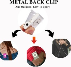 Durable Back Clip MP3 Player – Bluetooth, 8GB, Perfect for Travel & Exercise