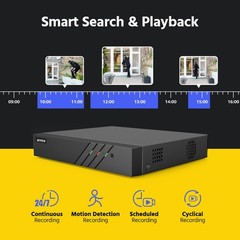ANNKE H.265+ 5MP Audio POE Security IP Camera System 6MP 8CH NVR Outdoor Color