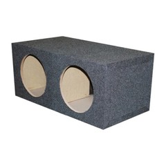 QPower Dual 12″ Sealed Heavy Duty Square Empty Woofer Box QMPSQ12E