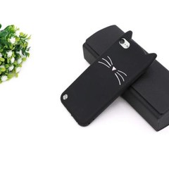 For iPod Touch 5th 6th 7th Gen – SOFT SILICONE RUBBER CASE BLACK CAT KITTY EARS