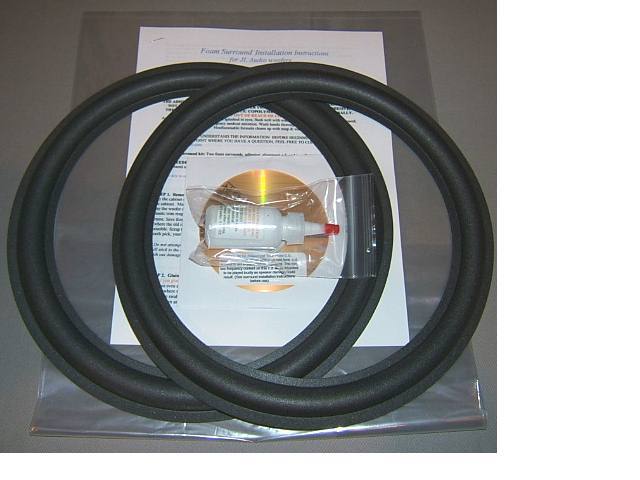 JL Audio 12w6 (Original 12w6 Series ONLY) 2 Pcs Foam Surround Speaker Repair Kit