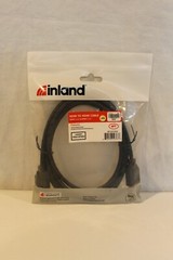 Inland HDMI Male to HDMI Male 24k Gold Plated High Speed 6FT Cable