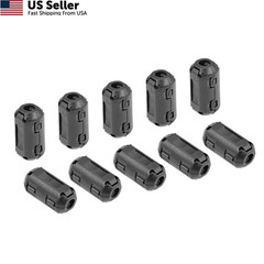 uxcell 3.5-5mm Ferrite Cores Ring Clip-On RFI EMI Noise 3.5-5mm, Black