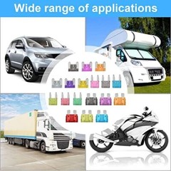 300Pcs Car Fuse Assortment Kit, 160 Mini Blade Fuses Automotive + 90 Standard
