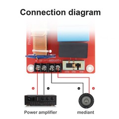 4 – 8 Ω Hifi Audio Speaker Crossover 1200W Frequency Divider Adjustable Midrange
