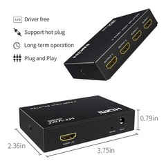 MT-ViKI HDMI Splitter 1 in 4 Out, 4K 30Hz Powered 1×4 4K30, black