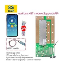 US – JBD 4S 12V/8S 24V 150A LiFePO4 Smart Battery BMS Board Balancer w/Bluetooth