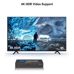 5 in 1 Out 4K@60Hz 5×1 HDMI Switcher HDMI 2.0 Switch with IR Remote Control
