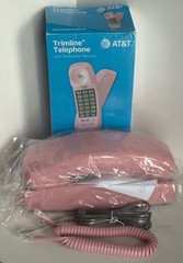 Trimline Push Button Telephone PINK AT&T 210 Corded Wall Desk Phone NEW IN BOX