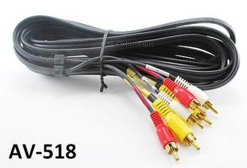 18ft 3-RCA Composite Audio/Video Male to Male Cable, CablesOnline AV-518