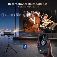 4K Support Projector WiFi6 Bluetooth NetfIix DoIby Auto Focus 1080p Home Theater