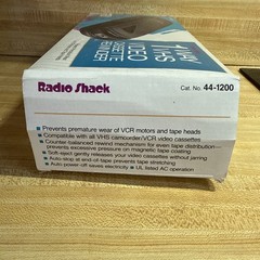 RadioShack VHS Rewinder w/ Auto Stop, Black Model 44-1200 w/ box TESTED